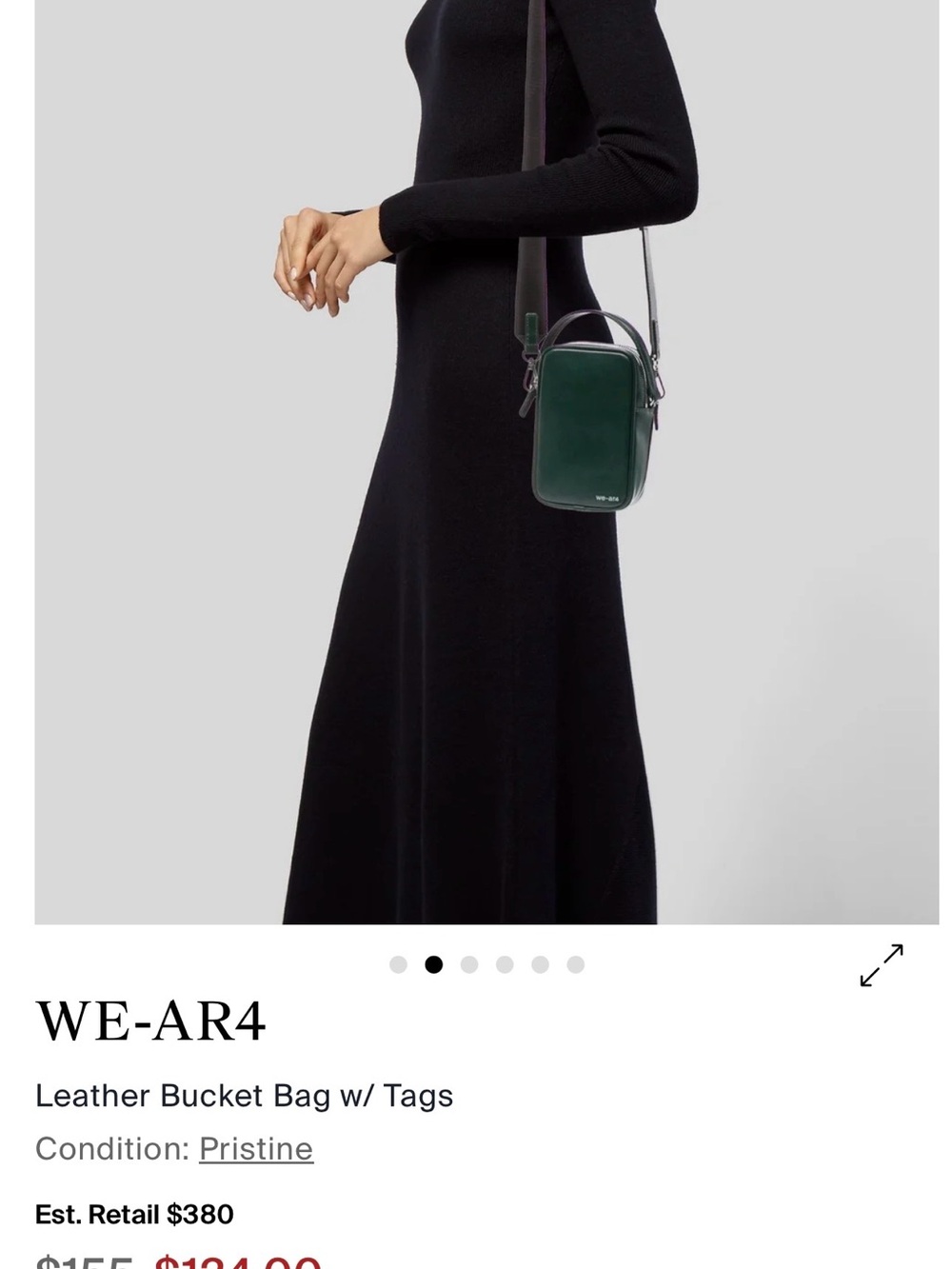 We-ar4 Dark Green Leather Crossbody Bag